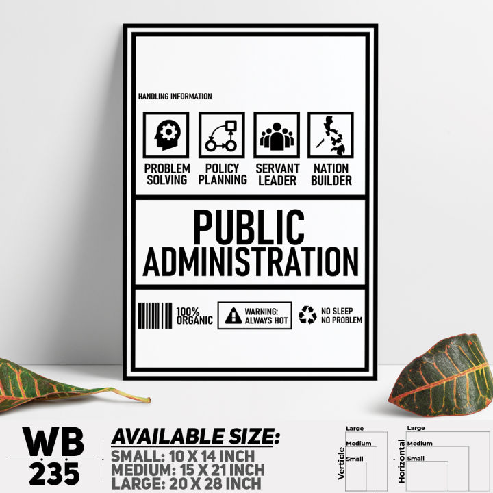 Funny Public Administration Parody Wall Decor Wall Canvas For Wall Decoration Wall Art - WB235 - Sticker Buster - Minimalistic Sophistication
