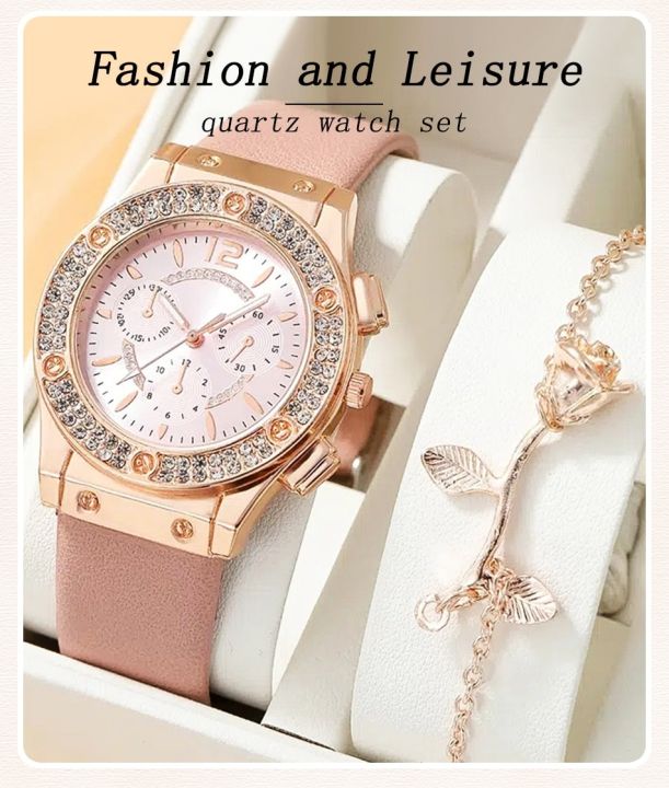 Ladies%20Fashion%20Watch%20Set%20-%20Retro%20Quartz%20Watch%20&%20Bracelet%20Combo%20for%20Women%20and%20Girls%20Elegant%20Luxury%20Women%20Watch%20-%20Image%203