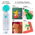 Paper cutter High-quality Multi-function 4 in 1 Creasing machine Portable Precise Paper trimmer for Office Supplies Craft enthusiasts Home DIY projects Scrapbooking Precision cutting. 