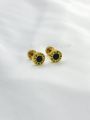 8mm Zircon Roman Numerals Stud Earrings For Men. 
