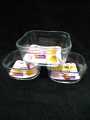 Aglaia Oven Proof Deli Glassware 3 Piece Bowls With Lid Set.