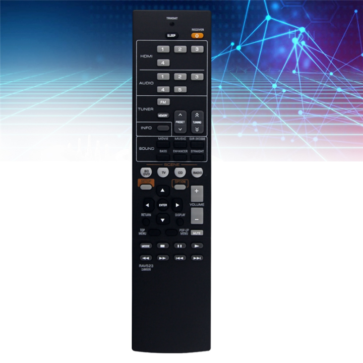 1%20Piece%20RAV523%20ZJ66520%20Replace%20Remote%20Control%20Parts%20Accessories%20for%20Cinema%20Amplifier%20Receiver%20RX-V571%20-3065%20RX-V377BL%20-1810%20-%20Image%202