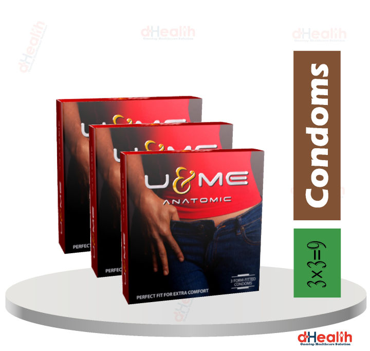 U & ME Anatomic Condom 3,s Combo Pack (3x3=9)