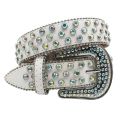 Luxury Men Women Western Cowboy With Diamond Bing Bing Rhinestone Belt Disco E Girls For Jeans Punk Rock Crystal Studded Belt.