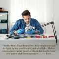 Magnifying Glass with Light and Bracket, for Reading and Repairing.