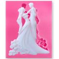 Silicone mold Bride and Groom clay resin silicone mold.