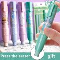 1Pcs Creative Pen-shaped Pressed Retractable Pencil Eraser Painting Dust-free Writing Rubber Eraser Refill Painting Supplies. 