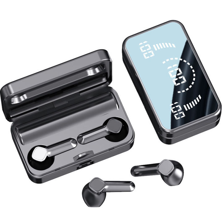 Cross-border Bluetooth Headset Mirror Large Screen Wireless Binaural Factory Direct Supply Private Model tws Mobile Phone Headset Pass V9