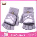 Trendygirl Women Lovely Winter Fingerless Cat Paw Thicken Warm Gloves-Girls Fashion screen Fingerless Sports Gloves For Outdoor Cycling, Camping, Motorcycle, Running. 