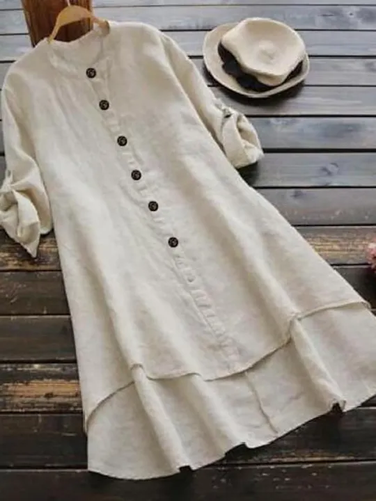 Premium%20Quality%20-%20Woman's%20Chemise%20tops%20Cotton%20And%20Linen%20Whistles%20Top%20Plus%20Size%20Blouse%20Women's%20linen%20blouse%20-%20Blouse%20-%20Couture%20-%20High-end%20-%20Image%203