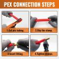 Tee Fittings Water Line Splitter Quick Connect Adapter Compression Tee Fittings Brass Pex. 