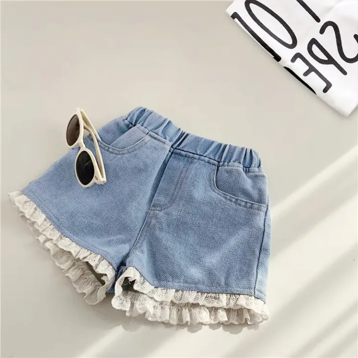 New%20Summer%20Children's%20Shorts%20Jeans%20Girls%20Solid%20Color%20Jeans%20Casual%20Loose%20Kids%20Pants%20Clothes%20Fashion%20Girl%20Pants%20Jeans%203-10%20Years%20-%20Image%206