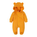 Warm Winter Bear Hoodies Bodysuit For Newborn Baby Boys Girls Clothes Long Sleeve Rompers Solid Jumpsuit Infant Onesies Overalls.