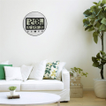 Alarm Clock 12/24 Hour Battery Operated Self-Setting Wall / Desk Mount Calendar Digital Clock for Bedroom Bedside Black.