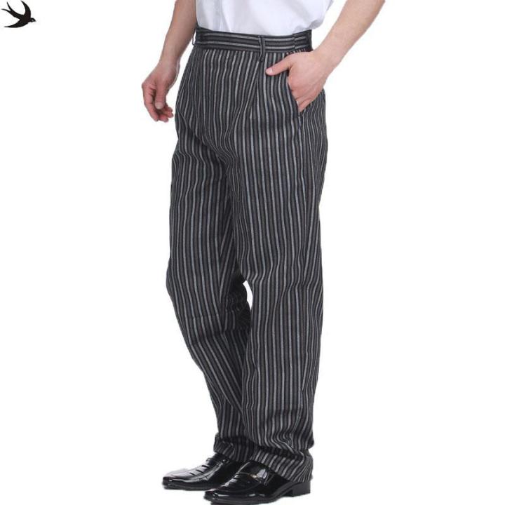 Chef%20Work%20Pant%20Belt%20Elastic%20Men's%20Kitchen%20Striped%20Zebra%20Pants%20Large%20Size%20Hotel%20Restaurant%20Chef%20Black%20and%20White%20Striped%20Pants%20Women%20-%20Image%209