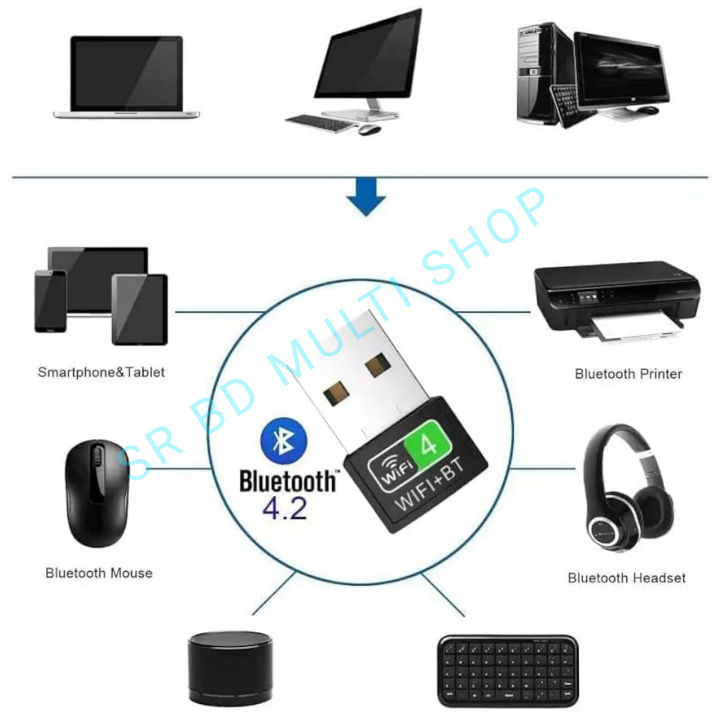 USB wifi + Bluetooth Adapter Model: UW03BT | Daraz.com.bd