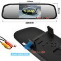 Full Kit 8 Sensors-Blue Sensors-Koorinwoo Car Parking Sensor 5 Inch Mirror Monitor rear view Camera + Front Fort Cam IR Night Vision Alarm System Car Parktronic. 