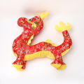 Stuffed Toys Year of the Dragon mascot plush toy satin chinese dragon ornament annual party gift dragon doll rag doll. 