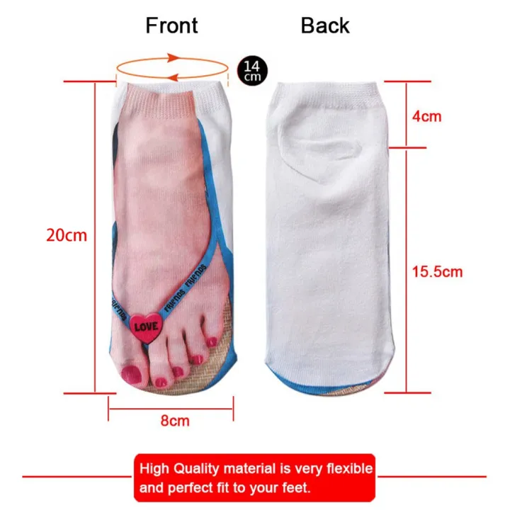 5%20Pair%20Flip%20Flop%20Socks%203D%20Pattern%20Manicure%20Print%20Running%20Socks%20Women%20-%20Image%202