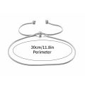 Fashion Simple Adjustable Slider Anklets Chain Bracelets For Women Girl Titanium Steel Jewelry Bangle Retro Minimalist Style Ankle Gift 1Pcs.