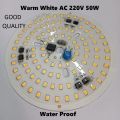 WARM WHITE Waterproof 112mm ROUND White 50W DIRECT AC 220V 50Watt LED Light Bulbs. 