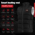 Men and Women Outdoor USB Heating Vest Jacket Winter Flexible Electric Thermal Clothing Waistcoat  Hiking Warm Clothes-L. 