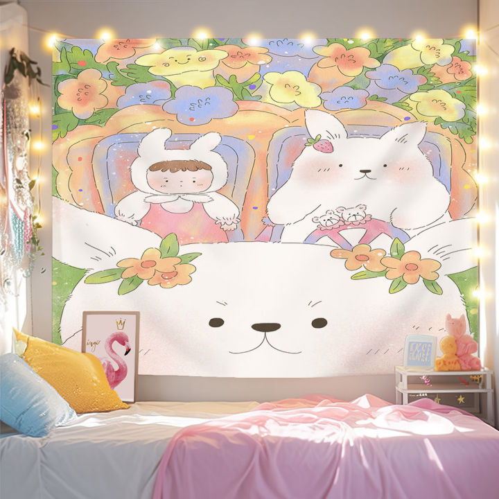 Cute%20Cartoon%20CureinsWind%20Xiaohongshu%20Bedroom%20Background%20Cloth%20Wall%20Cloth%20Live%20Tapestry%20Bedspread%20Decorative%20Canvas%20-%20Image%204