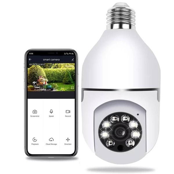 Panoramic PTZ 2MP HD Wi-Fi Night Vision Security IP Camera Audio- 2 Intelligent Gimbal Rotation with 360° horizontal field of view