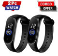 Waterproof touch m4 screen sports watch - Black.