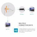 Outdoor 100Mile Amplified 8 Yagi Antenna HD TV 10dB Long Range UHF/VHF/FM HDTV Demoo. 