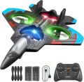 Velocity 2.4GHz Flying Drone Jet Fighter RC airplane 2.4GHz Remote Control Air plane 360 Stunt Spin Remote Light RC Plane Toy. 