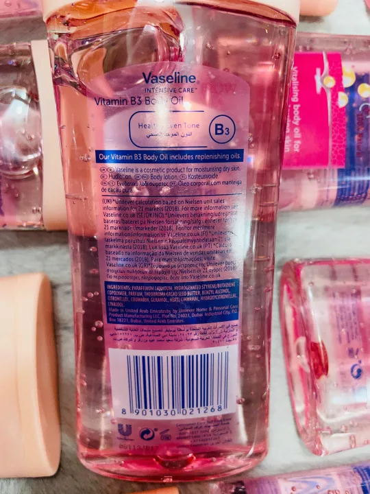 Vaseline%20Vitamin%20B3%20Body%20Oil%20Healthy%20Even%20Tone%20Intensive%20Care%20200ml%20UAE%20-%20Image%205