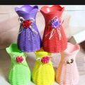 Flower Plastic Vase For Home Wedding Decoration -Not Excluding Flower - Flower Vase.