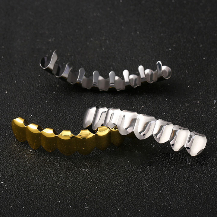 Teeth%20Grillz%20Set%20For%20Unisex%20Top%20Bottom%20Mouth%20Gold%20Silver%20Color%20Teeth%20Grills%20Tooth%20Caps%20Removable%20Dental%20Fashion%20Jewelry%20-%20Image%204