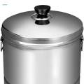 Stainless Steel Rice Steamer with Inset Draining Basket Rice Steaming Bucket 31cmx25cm.