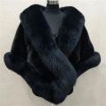 Winter Cape Fluffy Soft Cold Resistant Elegant Noble Artificial Fur Evening Dress Shawl Women Poncho for Dating. 