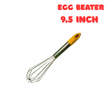 Stainless Steel Whisk 9.5 inch - Heat Resistant, Handheld Mixer for Baking and Food Preparation.