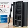 24 in 1 Precision Screwdriver Set, Manual Screwdriver Tool Set, CRV Magnetic Driver Bits Storage Box, Repair Tool Kit for Electronics Computer Watch Eyeglass. 