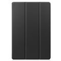 Custer Pure Color 3-Fold Holder Leather Case For Samsung Galaxy Tab S9 FE+.