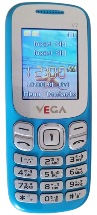 Vega V7 Tiger Feature Button Mobile Phone 1000mAh Battery