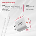18W Fast Charger - USB Type-A Charger with USB Cable, Quick Charge Power Adapter for All Android Samsung and iphone 16/15 Mobile Devices. 