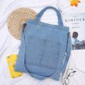 【DM bag factory Store】Rdywbu Women Jeans Tote Bag Capacity Cowboy Handbag High Wild Casual Shoulder Bag Canvas Denim Crossbody Bag. 