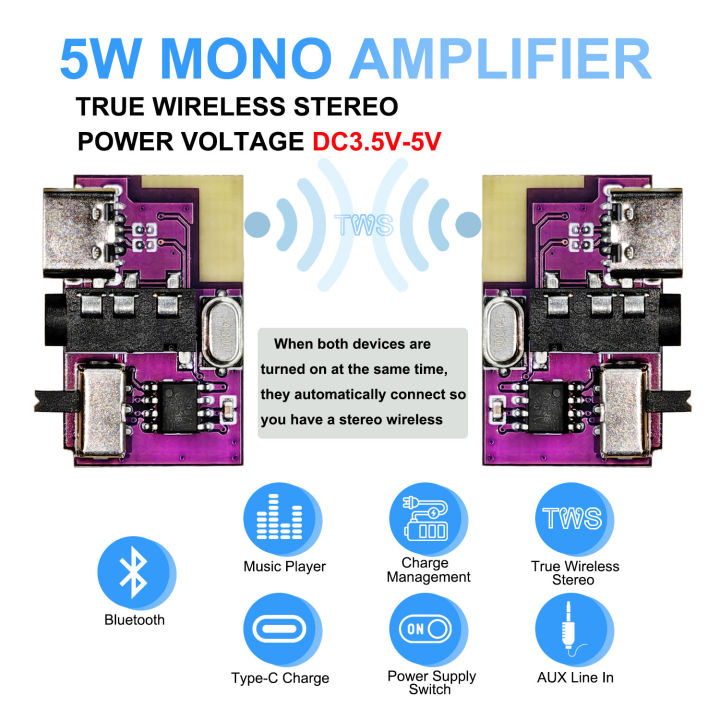 DC%203.5V-5V%205W%20Bluetooth%205.4%20Mono%20Amplifier%20Decoder%20Board%20MP3%20Player%20TWS%203.5mm%20AUX%20Module%20Receiver%20DIY%20Handmade%20Speaker%20-%20Image%205