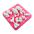 1Pcs Cute Knot Bow Mold Soft Silicone Fondant Candy Resin Art Mould Cake Decoration Pastry Kitchen Baking Accessories Tools.