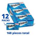 Trident Flavor Chewing Gum Full Box 12 Pack (14 stick). 
