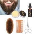1, Premium Men's Beard Care Kit to 5, Men's Great ft Beard Oil + Comb + Brush + Scissors, perfect for Dad husband co-workers. 