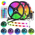 16 Colours Waterproof Flexible Tape Color Changing RGB LED Strip Lights with Remote Controller and Power Supply - Rgb Light - rgb light. 