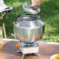 1.5L Camping Water Kettle Water Pot Portable Stainless Steel Boiling Water Collapsible Handle Cookware Durable Tea Kettle Hiking Picnic Pot. 