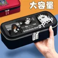 Naruto anime cartoon Sasuke Uchiha Itachi pencil bag creative personalized anti-fouling boys stationery box pencil gift. 