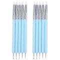10 x 2 Way Ball Styluses Dotting Tool Silicone Color Shaper Brushes Pen for Polymer Clay Pottery Modeling Nail Art.